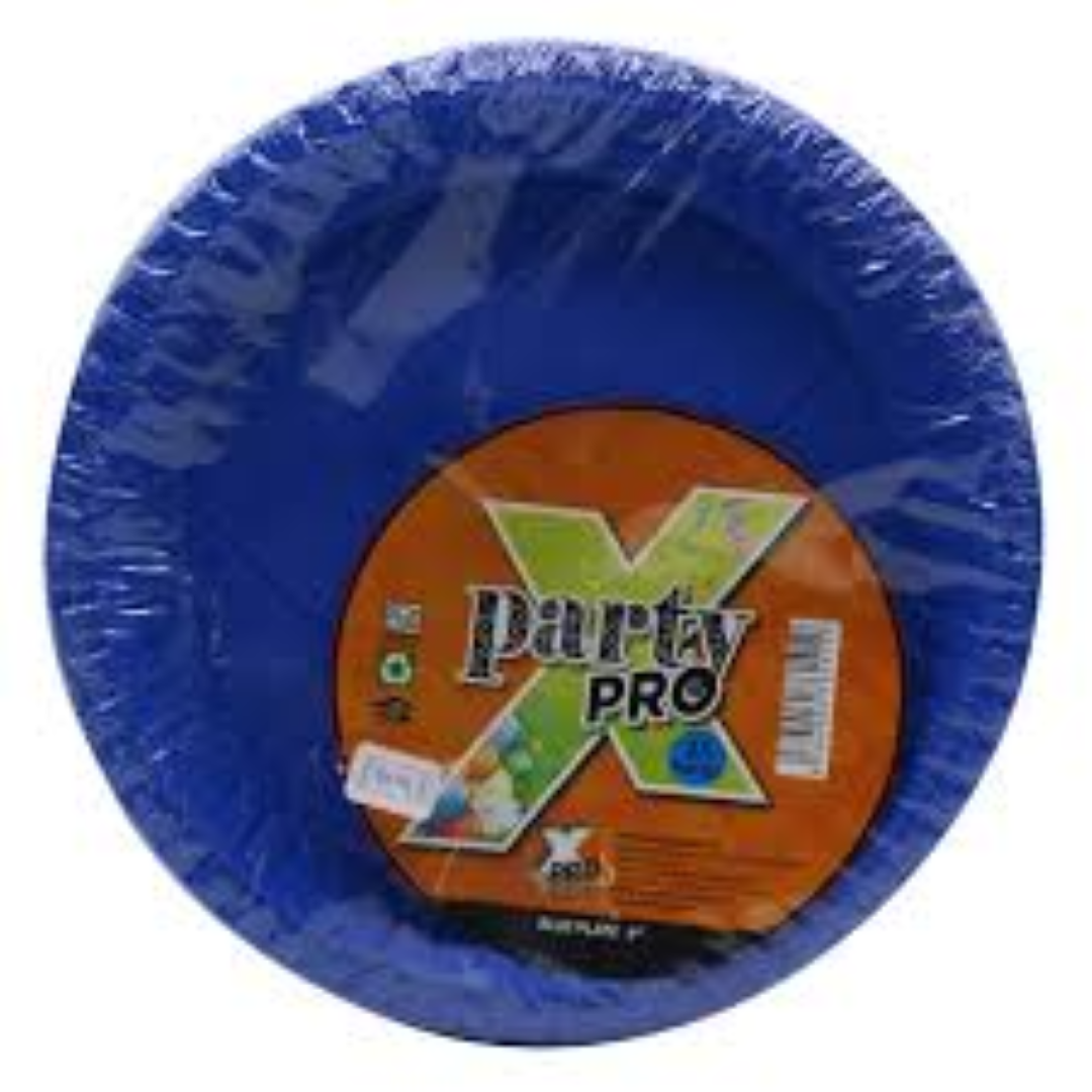 XPRO PLAIN ROUND PLATE 11'' BLUE 25'S
